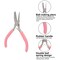 1PCS 5 Inches Pink Jewelry-making pliers Beadsmith Concave Round Nose Pliers – Wire Looping and Bending Tool – Jewelry-Making Instrument Metal ring-making tools